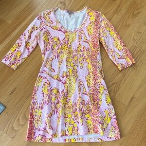 Barbara Gerwit vintage V-neck dress size medium giraffes